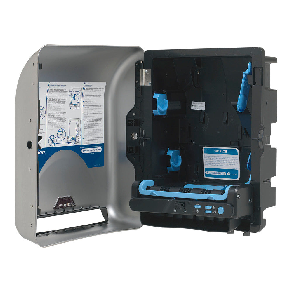 מתקן מגבות נייר אוטומטי ללא מגע שקוע ENMOTION® 8 מבית GP PRO (ג'ורג'יה פסיפיק), נירוסטה, מתקן אחד