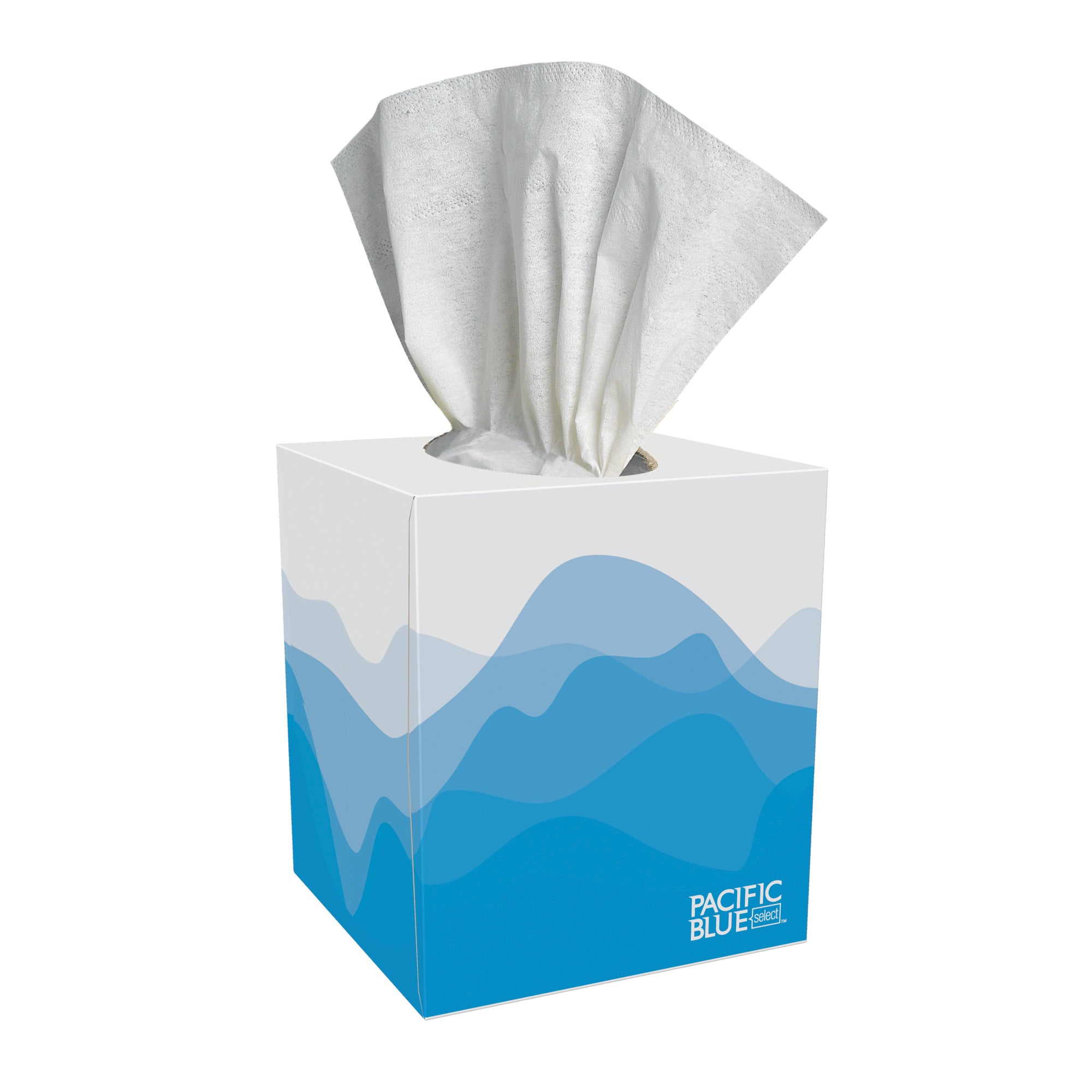 רקמת פנים דו-שכבתית PACIFIC BLUE BASIC™ מאת GP PRO (ג'ורג'יה פסיפיק), קופסת קוביות, (36 קופסאות של 100 גליונות סהכ 3,600 גליונות)