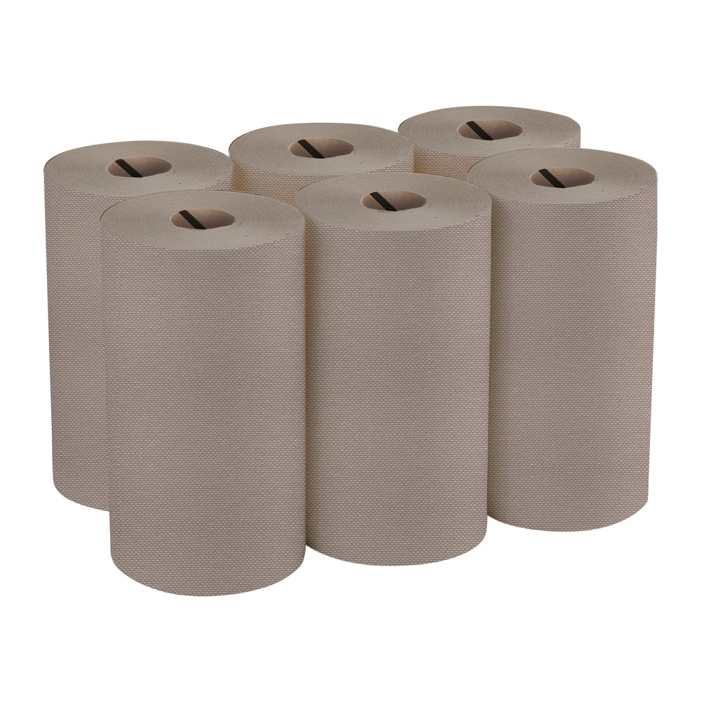 מילוי מערכת מגבות ניקוי BRAWNY® PROFESSIONAL P100 למתקן 54323 מבית GP PRO (ג'ורג'יה פסיפיק), חום, (6 גלילים של 300 מגבות סהכ 1,800 מגבות)