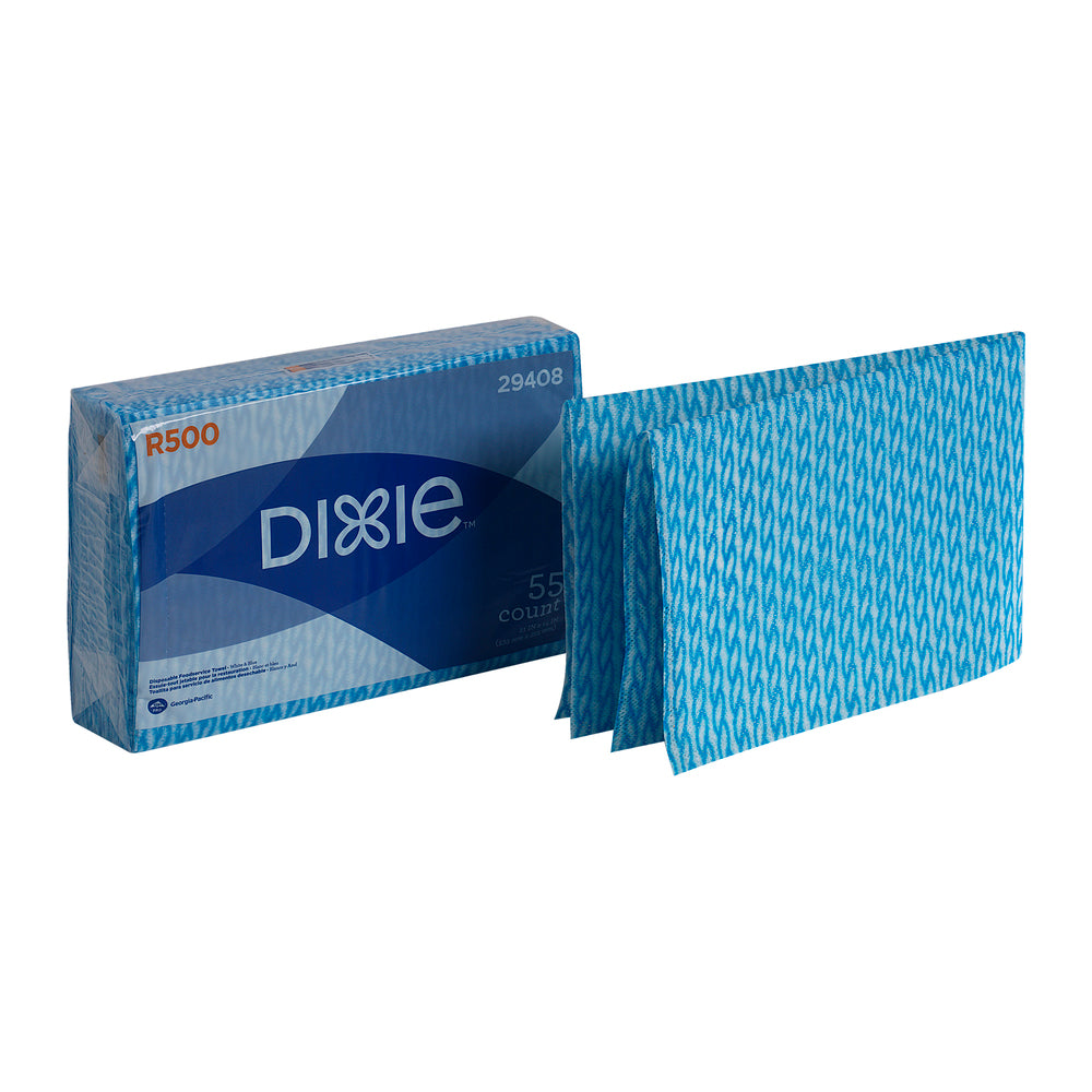 מגבות שירות מזון חד פעמיות DIXIE® R500 מבית GP PRO (ג'ורג'יה פסיפיק), לבן וכחול, (6 חבילות של 55 מגבות סהכ 330 מגבות)