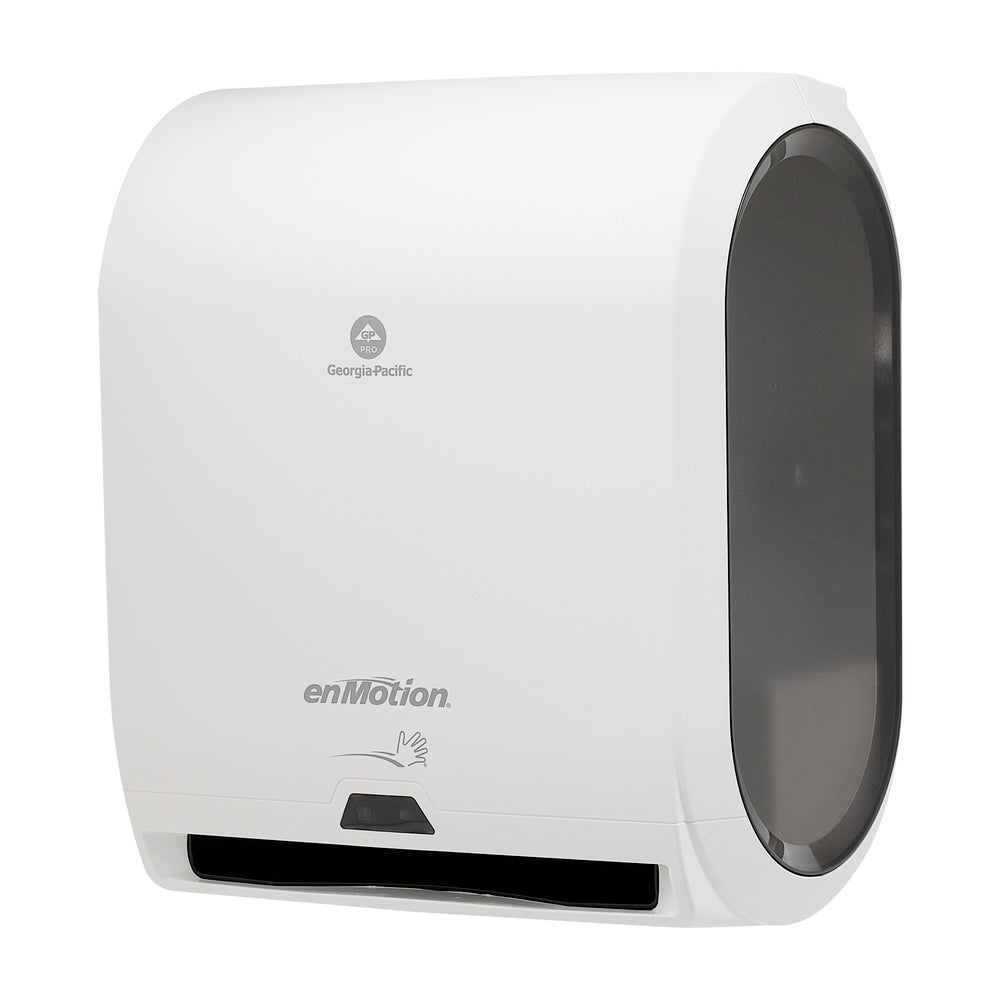 מתקן מגבות נייר אוטומטי ללא מגע 2 גלילים ENMOTION® 10 מבית GP PRO (ג'ורג'יה פסיפיק), לבן, מתקן אחד