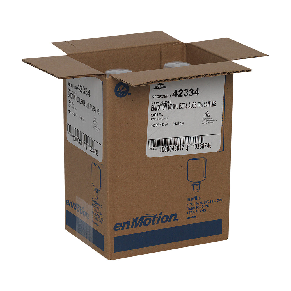 קצף לחות לניקוי ידיים בדירוג E3 מסדרת ENMOTION® GEN2 מבית GP PRO (ג'ורג'יה פסיפיק), נטול ריח, (2 בקבוקים של 1,000 mL סהכ 2,000 mL)