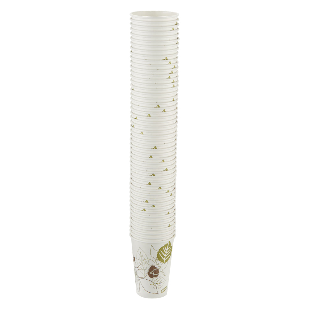 כוסות חמות מנייר DIXIE® 16 OZ מבית GP PRO (ג'ורג'יה פסיפיק), מתאימות למכסים גדולים, איור עלים®, 1,000 כוסות לכל מארז, ( 20 שרוולים של 50 כוסות )