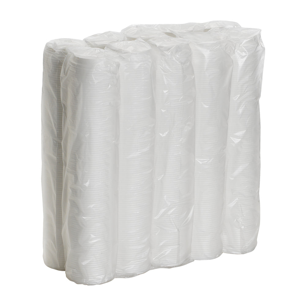 מכסי כוס חמה מפלסטיק גדולים הניתנים לסגירה מחדש של DIXIE® מבית GP PRO (ג'ורג'יה-פסיפיק), לבן, 1,000 מכסים לכל מארז