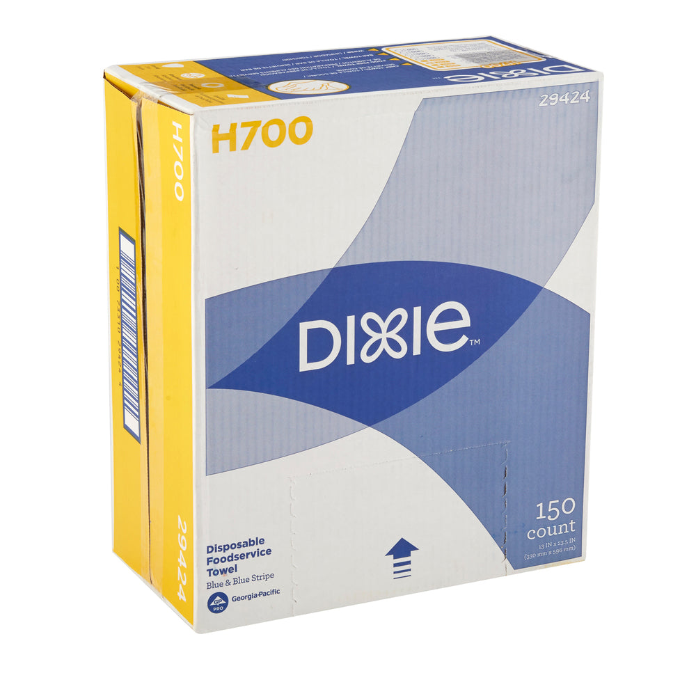 מגבות שירות מזון חד פעמיות DIXIE® H700 מאת GP PRO (ג'ורג'יה-פסיפיק), פס כחול כחול, 150 מגבות בקופסה