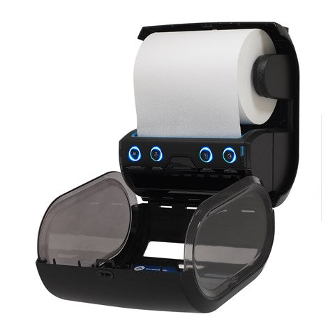 מתקן מגבות נייר אוטומטי ללא מגע ENMOTION® FLEX MINI מאת GP PRO (ג'ורג'יה פסיפיק), שחור, מתקן אחד