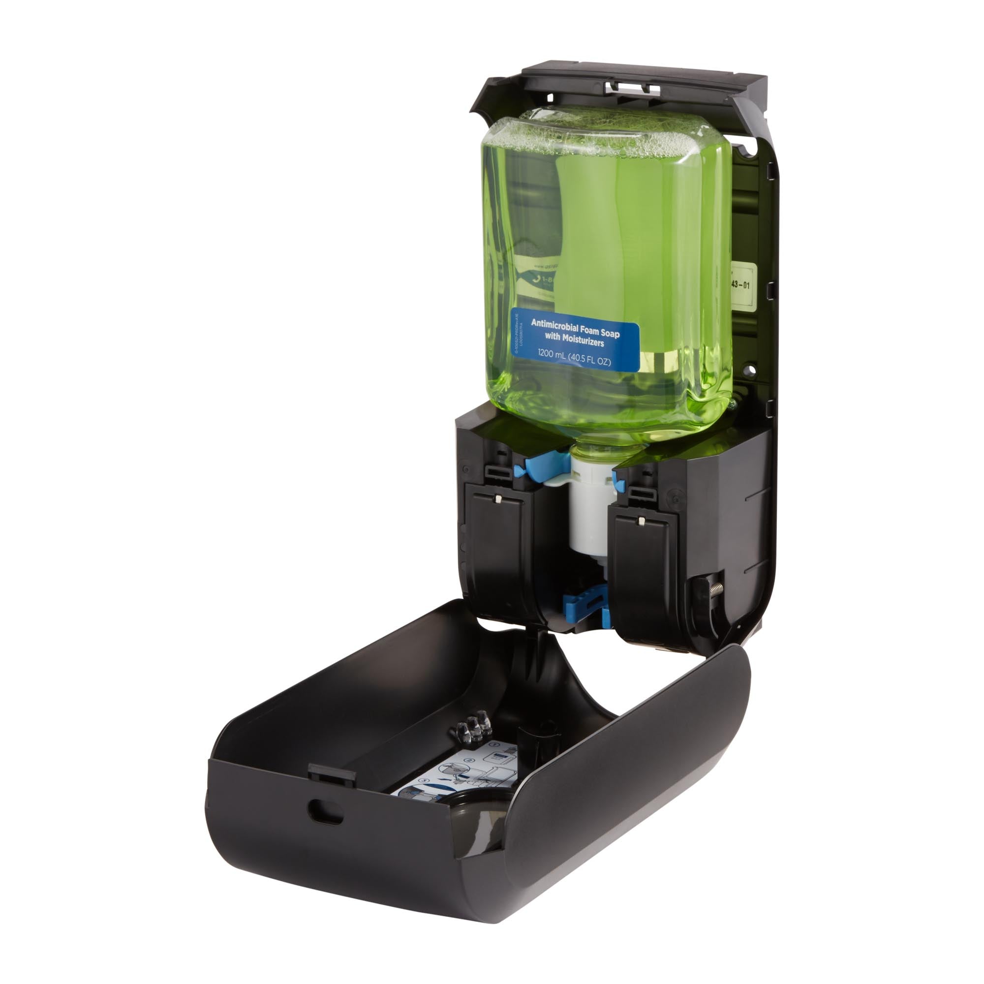 מתקן סבון וחיטוי אוטומטי ללא מגע ENMOTION® GEN2 מאת GP PRO (ג'ורג'יה פסיפיק), שחור, מתקן אחד