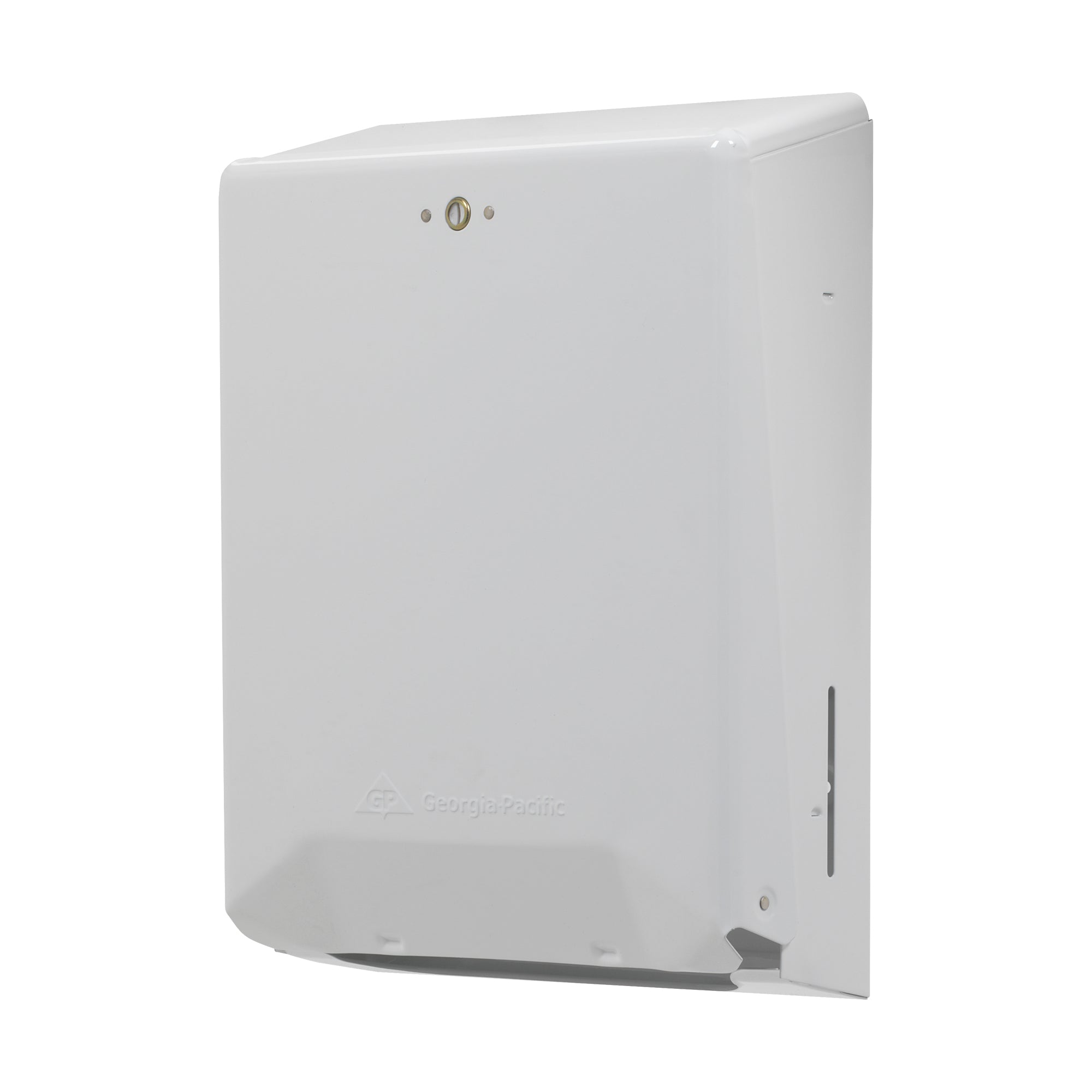 מתקן מגבות נייר C-FOLD/M-FOLD מאת GP PRO (ג'ורג'יה-פסיפיק), מתכת לבנה, מתקן אחד