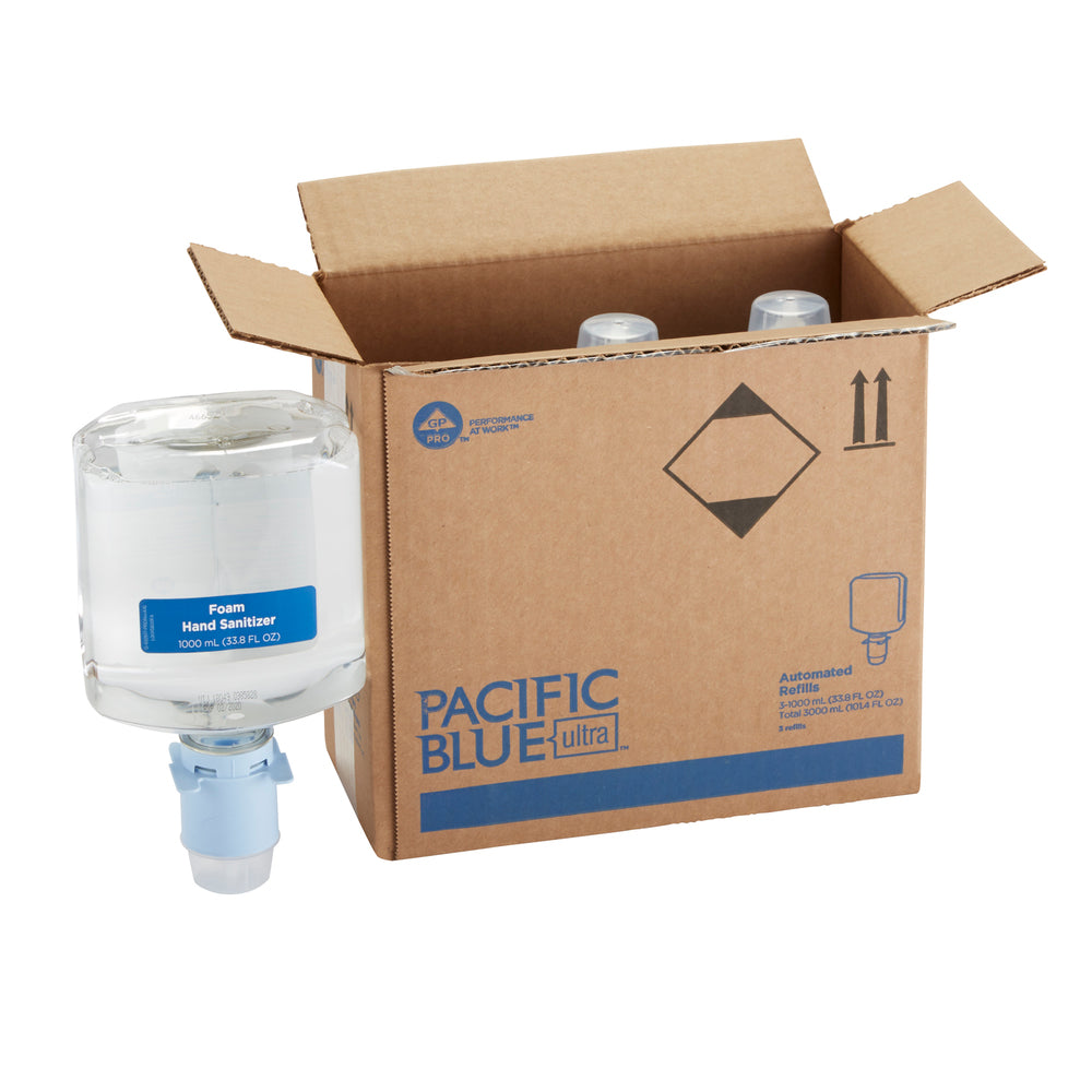 סבון קצף לחיטוי PACIFIC BLUE ULTRA™, נטול צבע וריח, (3 בקבוקים של 1,000 mL סהכ 3,000 mL), 7500 שימושים