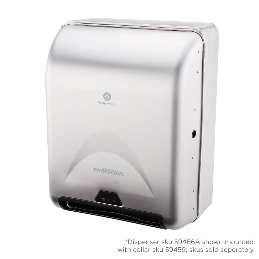 מתקן מגבות נייר אוטומטי ללא מגע שקוע ENMOTION® 8 מבית GP PRO (ג'ורג'יה פסיפיק), נירוסטה, מתקן אחד