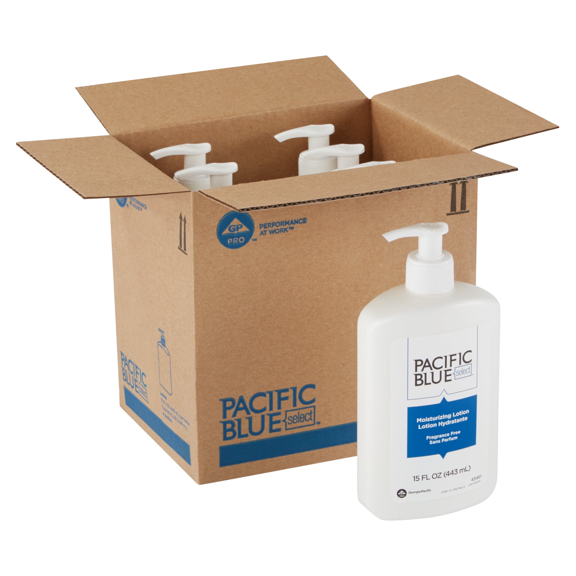 קרם לחות למשטח השיש PACIFIC BLUE BASIC™ מבית GP PRO (ג'ורג'יה פסיפיק), ללא ריח, (6 בקבוקים של 443 mL סהכ 2,658 mL)
