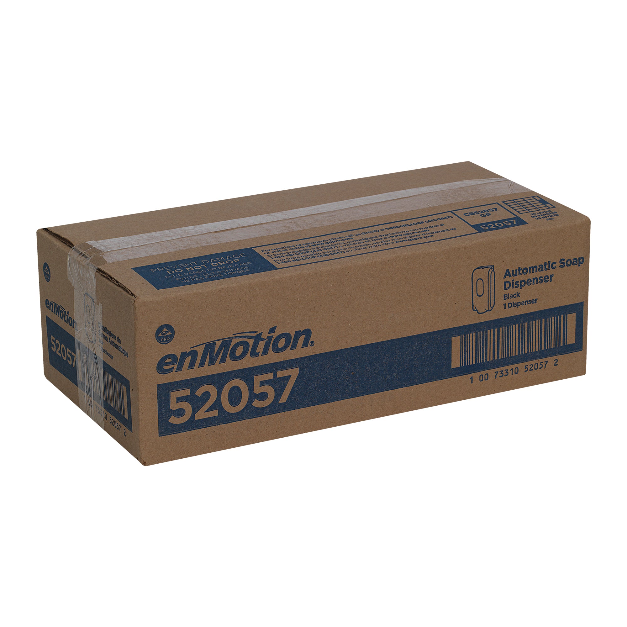 מתקן סבון וחיטוי אוטומטי ללא מגע ENMOTION® GEN2 מאת GP PRO (ג'ורג'יה פסיפיק), שחור, מתקן אחד