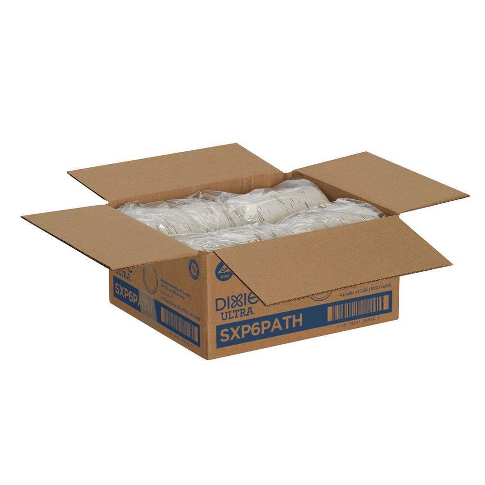 צלחות נייר עבות במיוחד (IN 6) מסדרת DIXIE ULTRA® מבית GP PRO (ג'ורג'יה-פסיפיק), איור עלים®, 1,000 צלחות לכל מארז