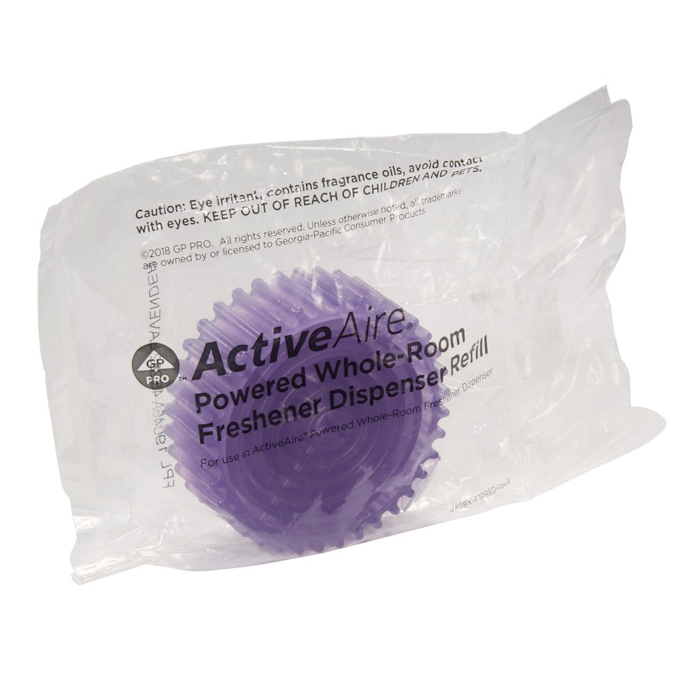 מילוי מתקן מטהר לחדר שלם מהמותג ACTIVEAIRE® מבית GP PRO (ג'ורג'יה פסיפיק), לבנדר, 12 מחסניות לכל מארז
