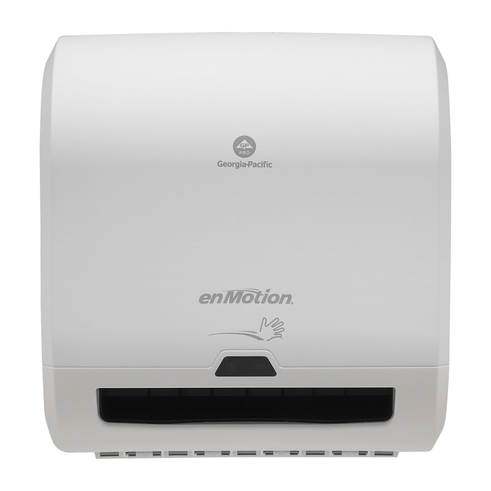 מתקן מגבות נייר אוטומטי ללא מגע בעל גליל אחד ENMOTION® IMPULS® 8 מבית GP PRO (ג'ורג'יה פסיפיק), לבן, מתקן אחד