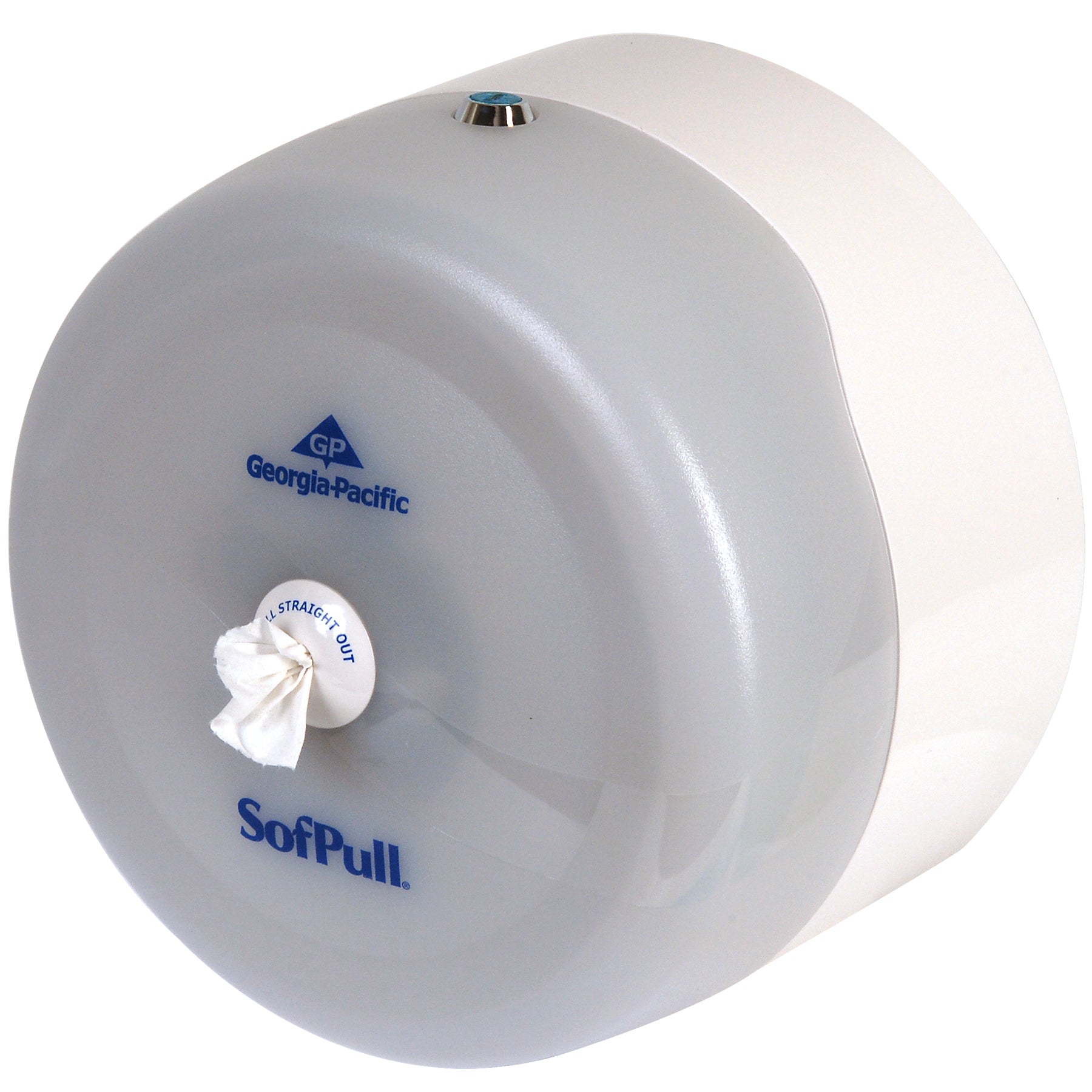 מתקן נייר טואלט בעל קיבולת גבוהה גליל 1 של SOFPULL® CENTERPULL מבית GP PRO (ג'ורג'יה פסיפיק), לבן, מתקן אחד