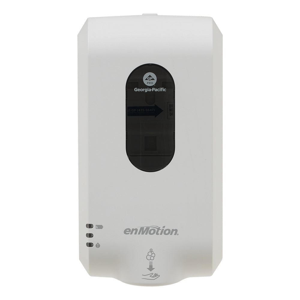 מתקן סבון וחיטוי אוטומטי ללא מגע ENMOTION® GEN2 מאת GP PRO (ג'ורג'יה פסיפיק), לבן, מתקן אחד