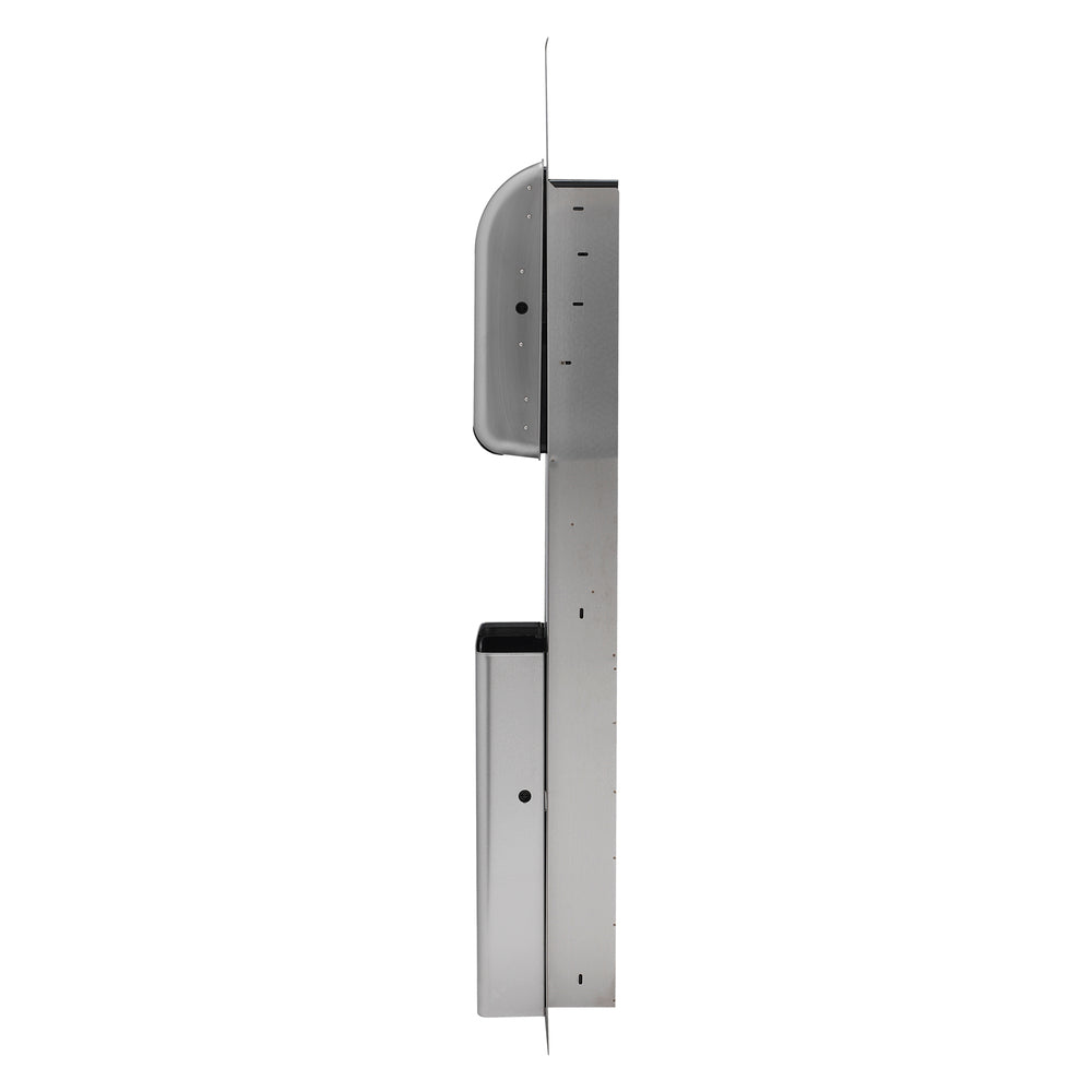 מיכל אשפה ENMOTION® לחללים בגודל 12 אינץ' תואם לתקן בקליפורניה מבית GP PRO (ג'ורג'יה-פסיפיק), נירוסטה, מיכל אשפה אחד