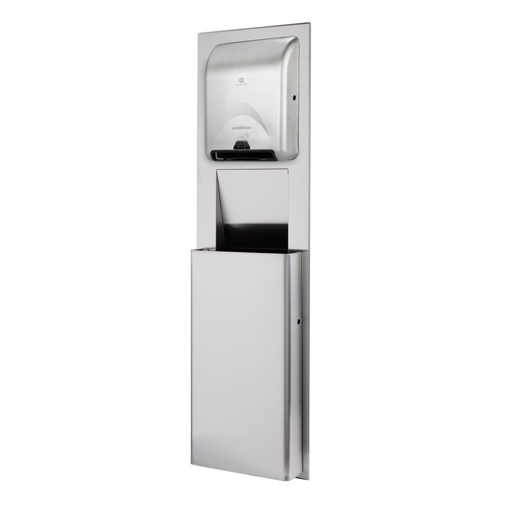 מיכל אשפה שקוע ENMOTION® לחללים בגודל 12 אינץ'-16 אינץ' מבית GP PRO (ג'ורג'יה פסיפיק), אל חלד, כלי אשפה אחד