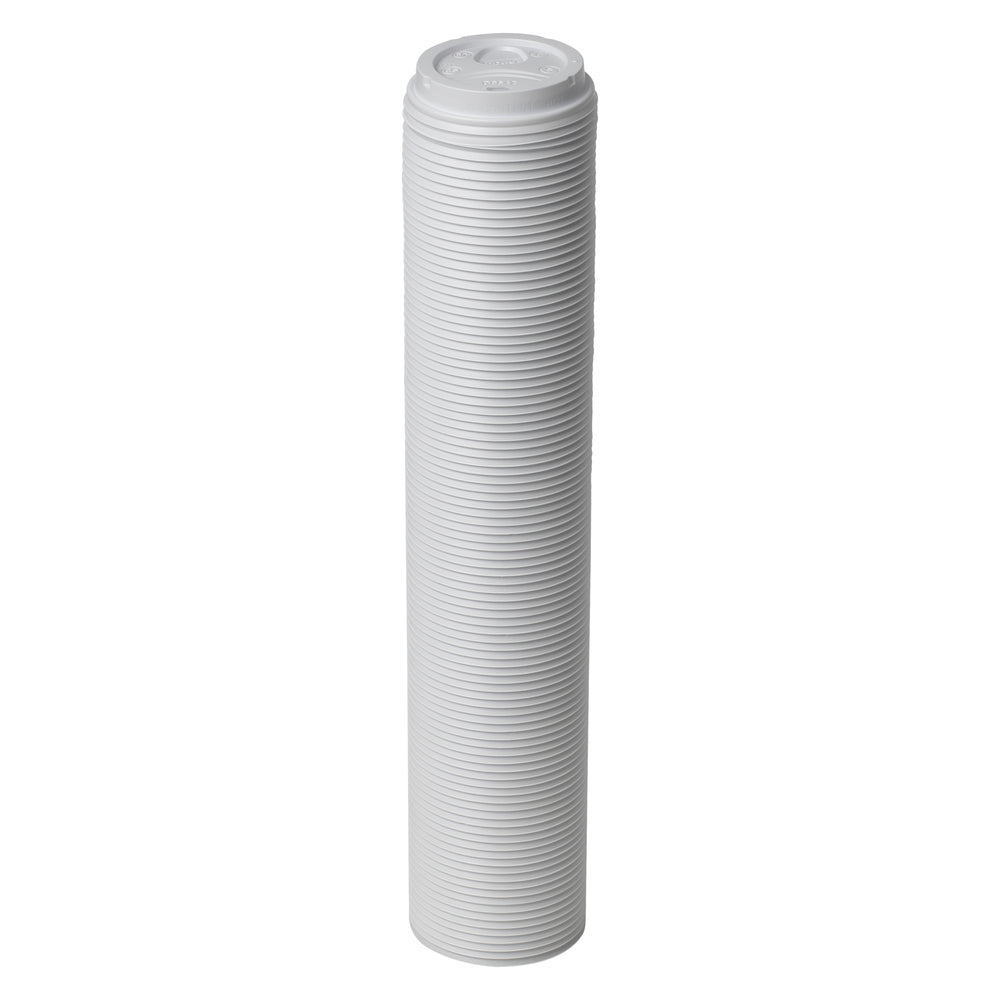 מכסי כוס חמה מפלסטיק DIXIE® DOME מבית GP PRO (ג'ורג'יה פסיפיק), גדולים, לבנים, 1,000 מכסים לכל מארז