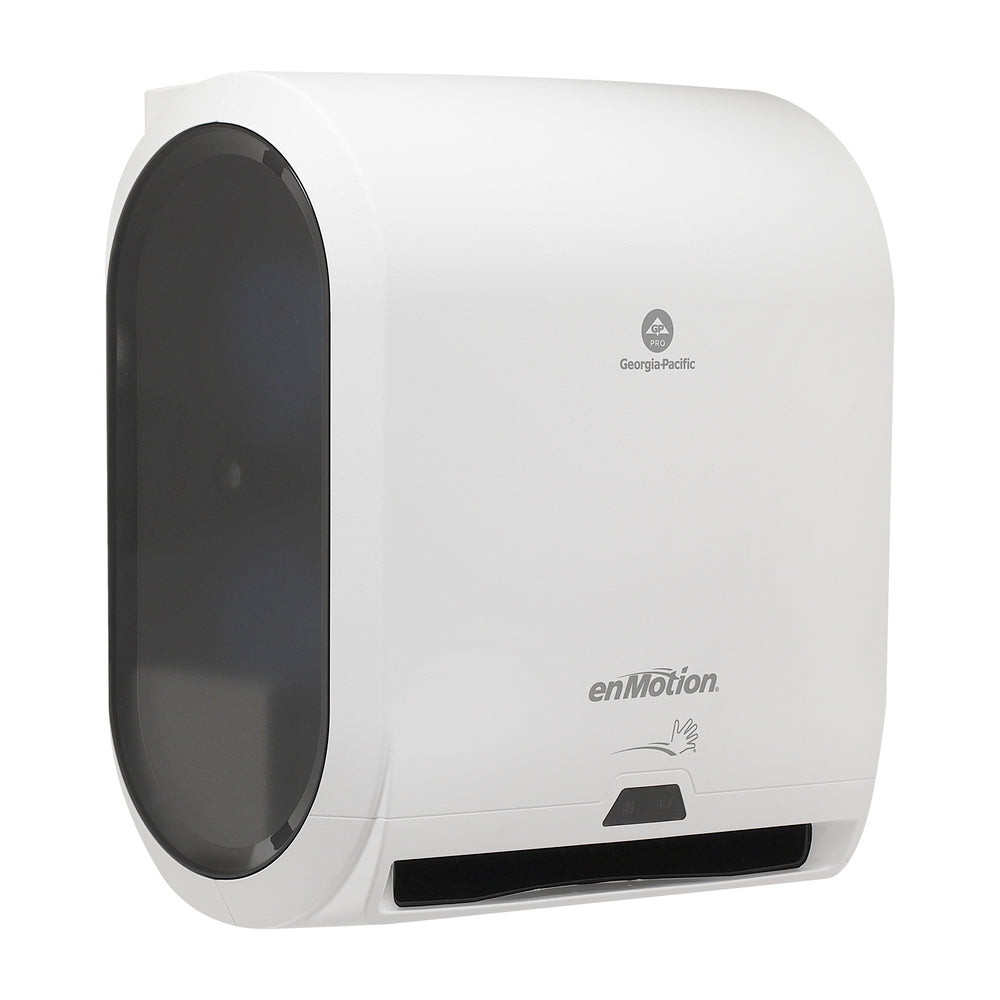מתקן מגבות נייר אוטומטי ללא מגע 2 גלילים ENMOTION® 10 מבית GP PRO (ג'ורג'יה פסיפיק), לבן, מתקן אחד