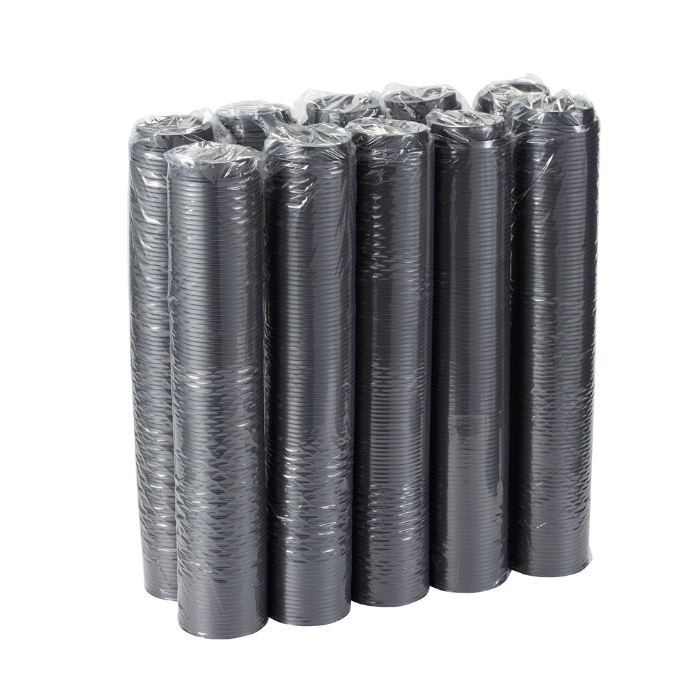 מכסי כוס חמה מפלסטיק DIXIE® DOME מבית GP PRO (ג'ורג'יה פסיפיק), קטנים, שחורים, 1,000 מכסים לכל מארז