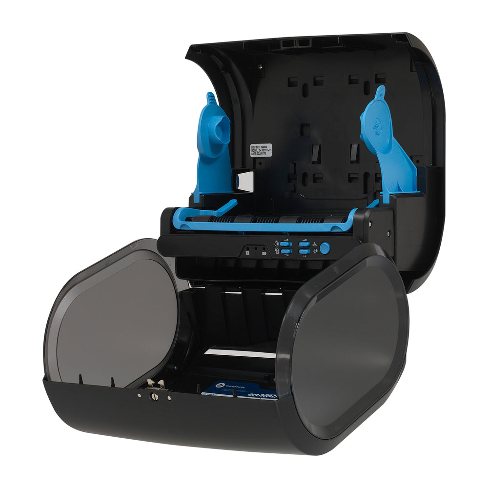 מתקן מגבות נייר אוטומטי ללא מגע עם גליל אחד ENMOTION® IMPULS® 10 מבית GP PRO (ג'ורג'יה פסיפיק), שחור, מתקן אחד