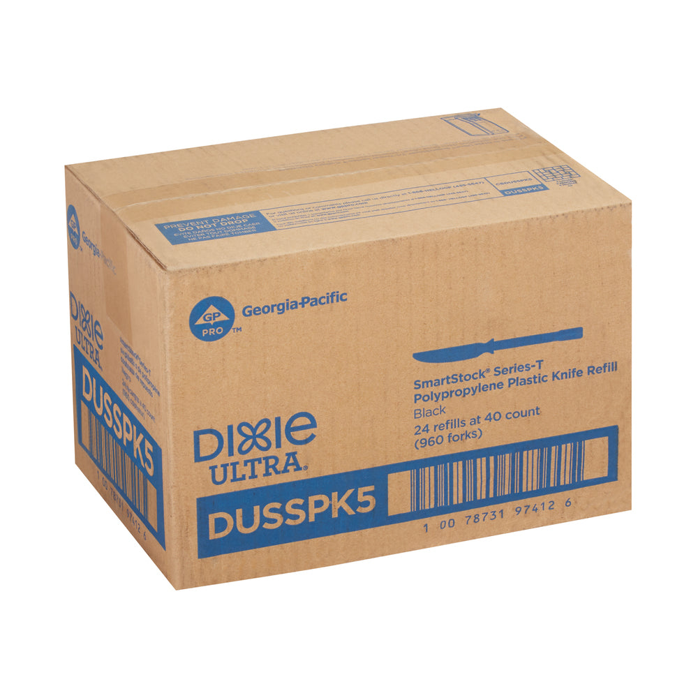מילוי סכין מפוליפרופילן למתקן GP PRO DIXIE ULTRA® SMARTSTOCK® SERIES-T, שחור, 960 סכינים לכל מארז