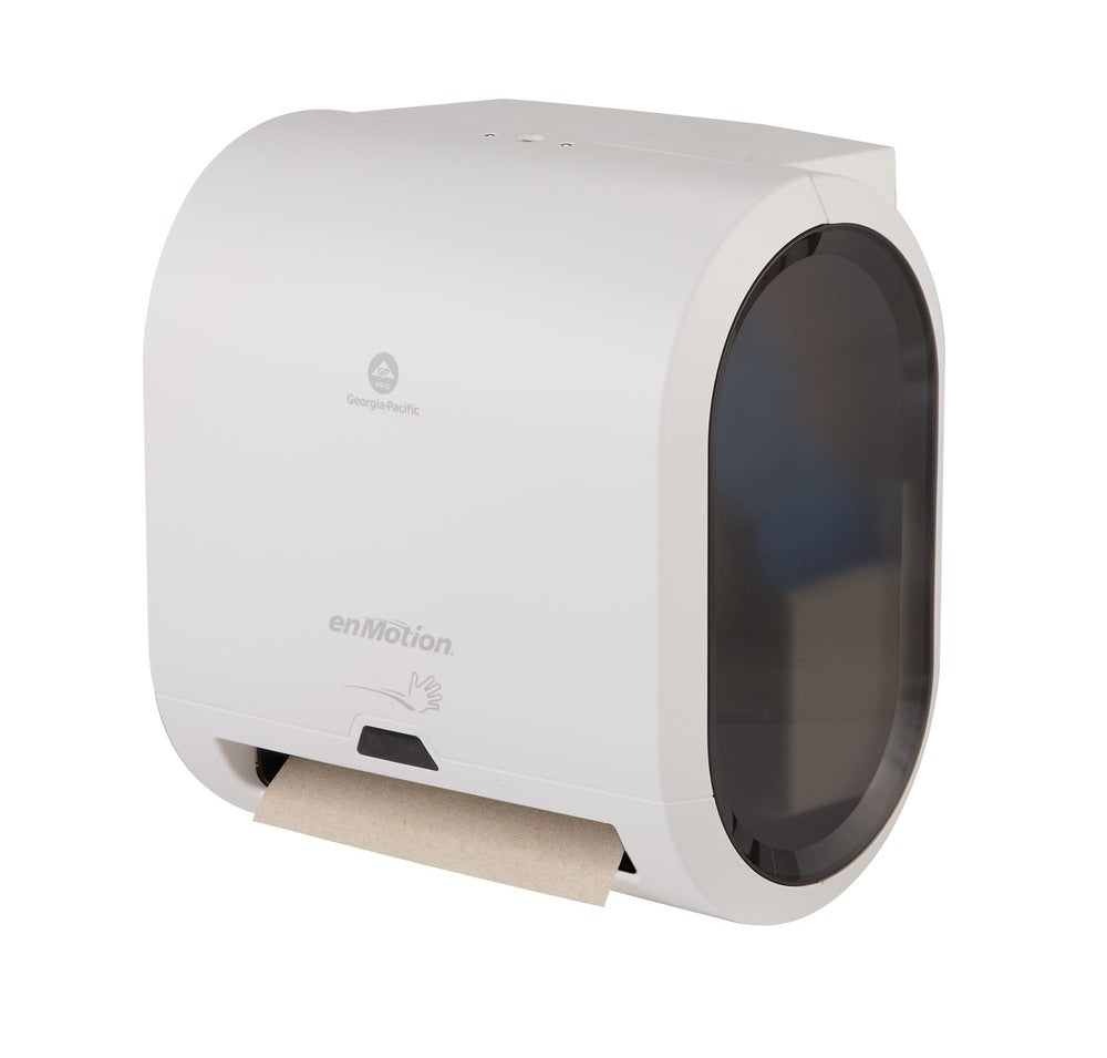 מתקן מגבות נייר אוטומטי ללא מגע בעל גליל אחד ENMOTION® IMPULS® 8 מבית GP PRO (ג'ורג'יה פסיפיק), לבן, מתקן אחד