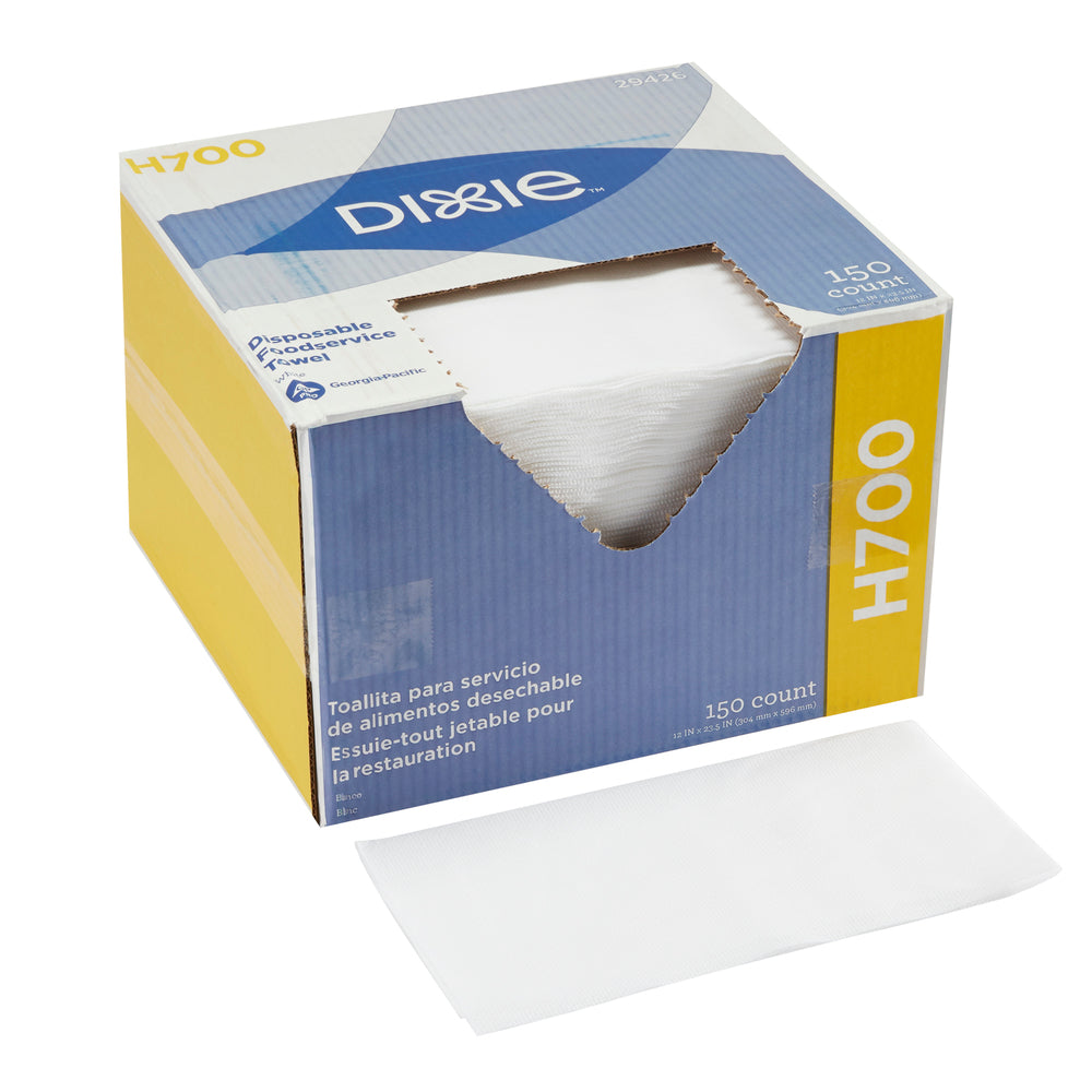 מגבות שירות מזון חד פעמיות DIXIE® H700 מאת GP PRO (ג'ורג'יה פסיפיק), לבן, 150 מגבות בקופסה