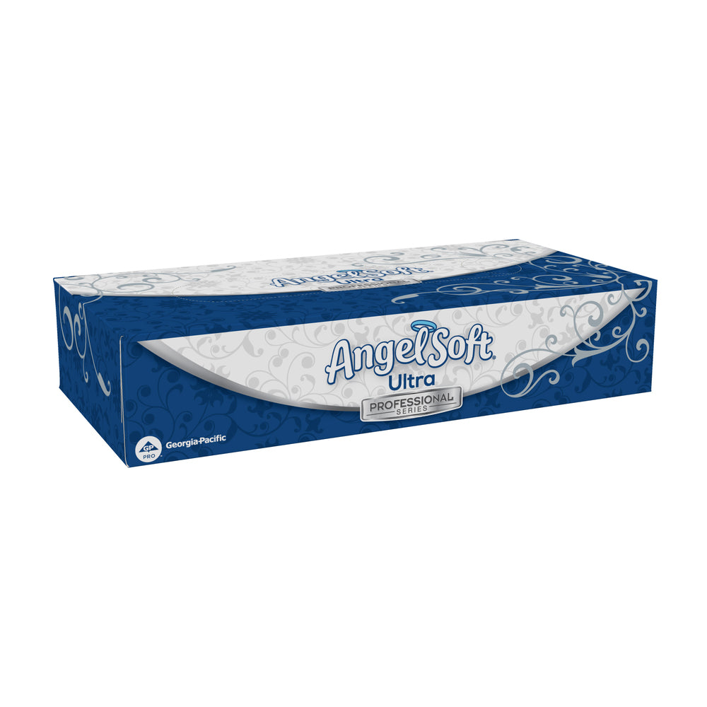 רקמת פנים מהסדרה המקצועית של ®Angel Soft Professional דו-שכבתית מאת GP PRO (ג'ורג'יה פסיפיק), קופסה שטוחה, (10 קופסאות של 125 גליונות סהכ 1,250 גליונות)