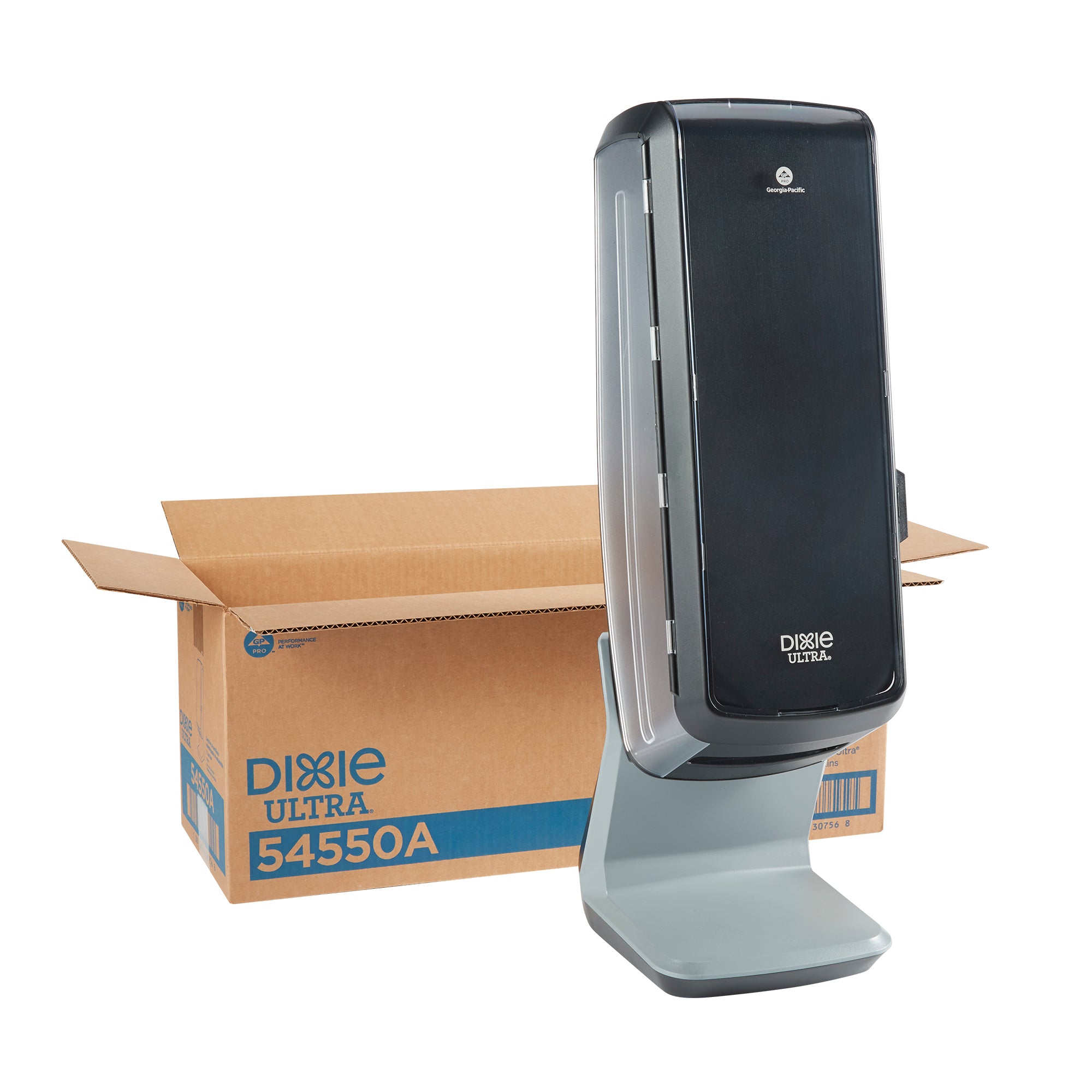 מתקן מפיות משולב מגדל DIXIE ULTRA® מבית GP PRO (ג'ורג'יה פסיפיק), שחור, מחזיק 1,000 מפיות