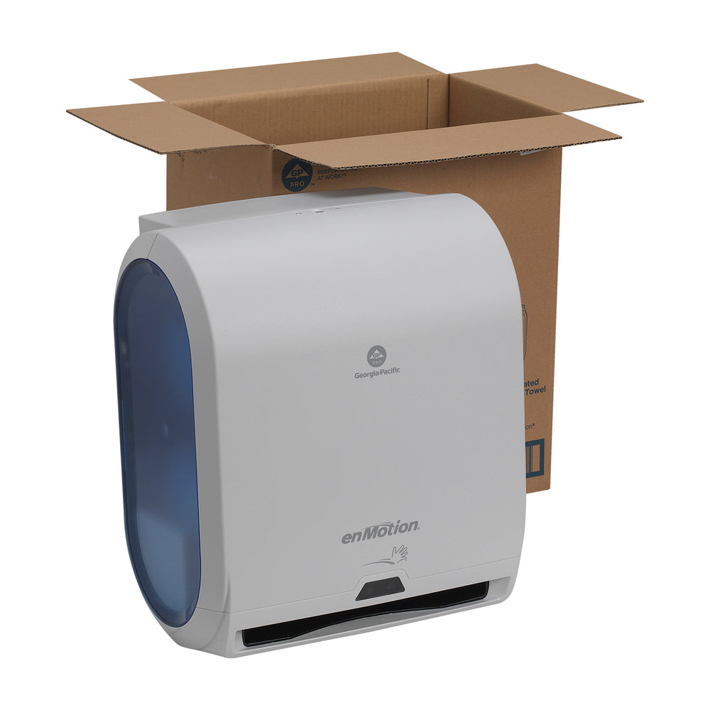 מתקן מגבות נייר אוטומטי ללא מגע 2 גלילים ENMOTION® 10 מאת GP PRO (ג'ורג'יה פסיפיק), אפור, מתקן אחד