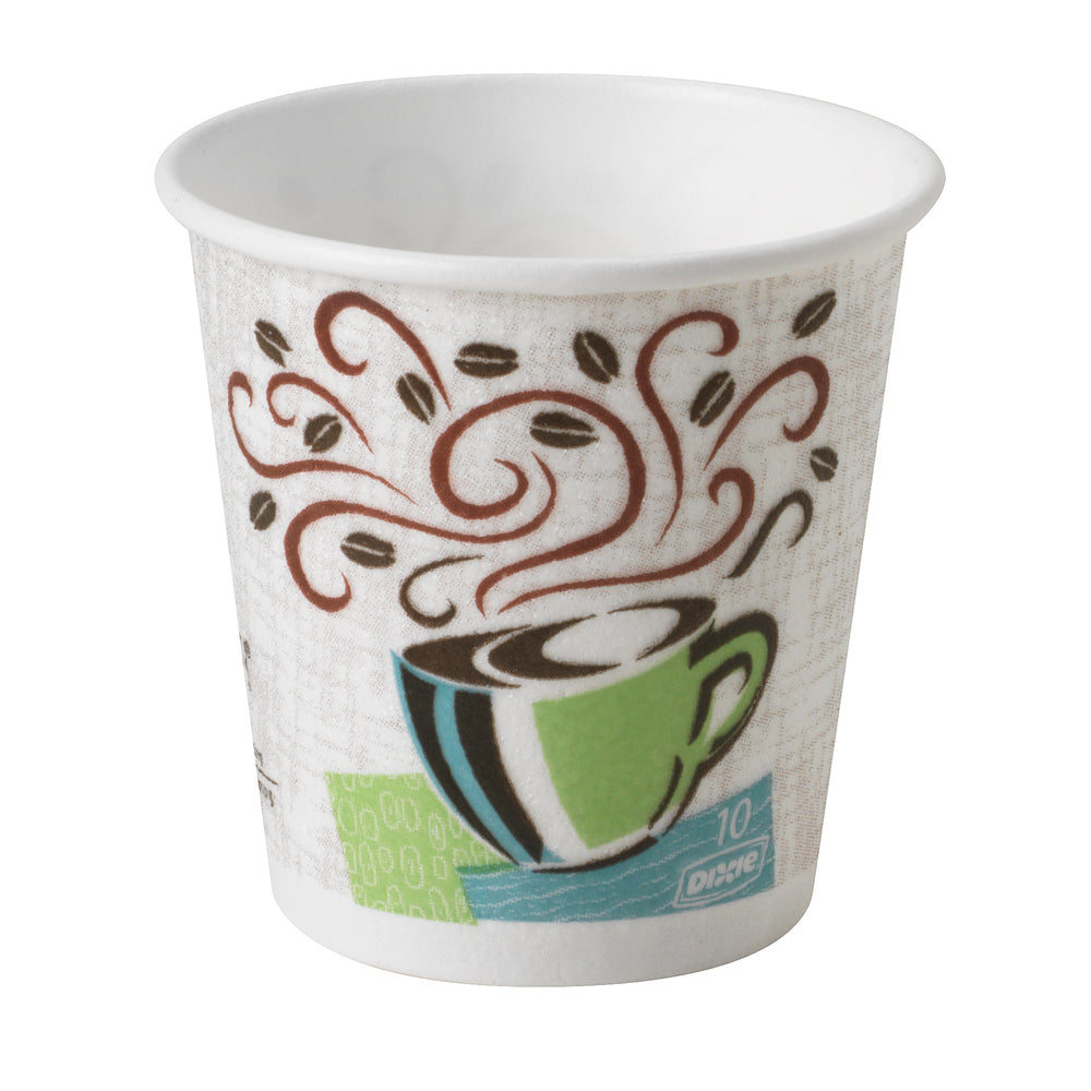 כוסות קפה חם מנייר מבודד DIXIE® PERFECTOUCH® 10 OZ מבית GP PRO (ג'ורג'יה פסיפיק), מתאימות למכסים גדולים, ערפל קפה, 1,000 כוסות/מארז