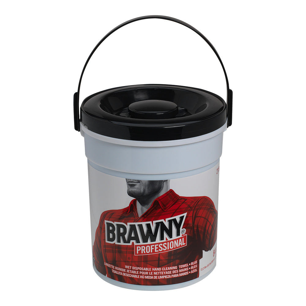 מגבות ניקוי ידיים רטובות חד פעמיות של BRAWNY® מבית GP PRO (ג'ורג'יה פסיפיק), כחול, (6 מארזים של 84 מגבות סהכ 504 מגבות)