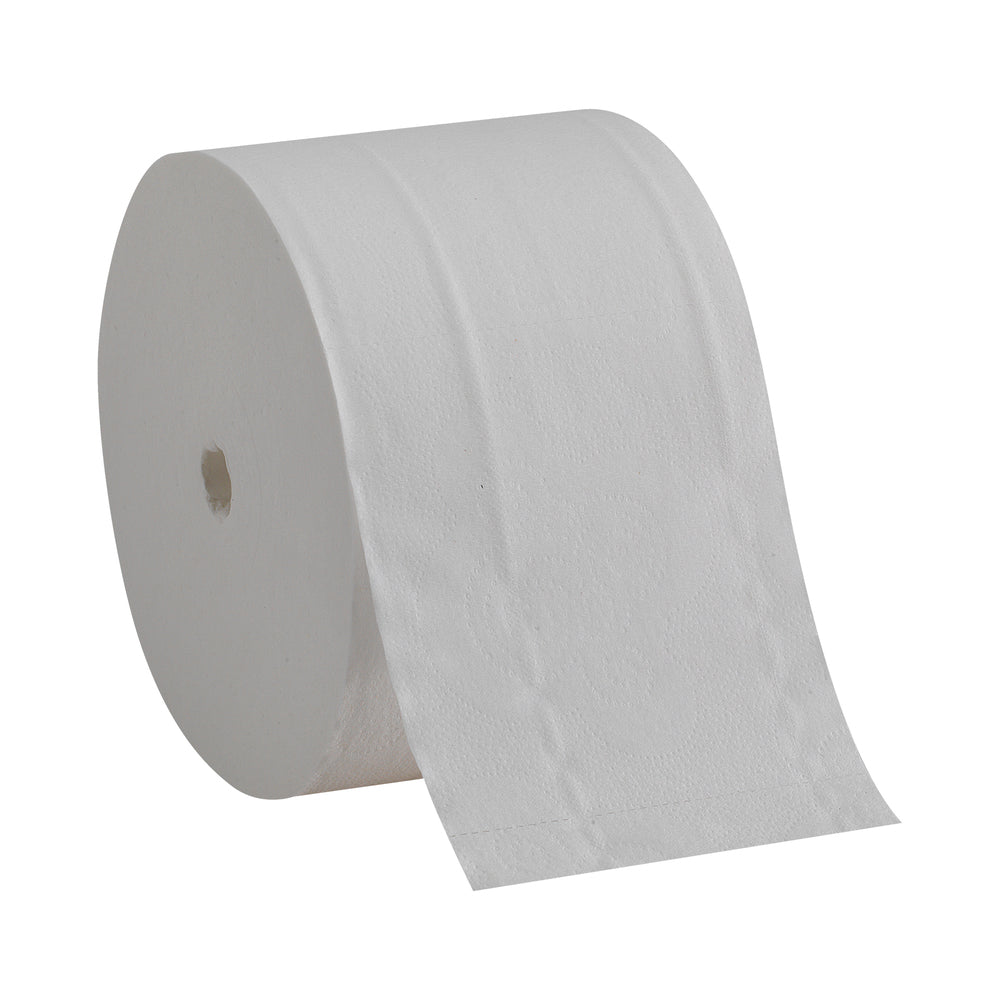 נייר טואלט דו-שכבתי ללא ליבה עם הבלטה באיכות גבוהה מבית GP PRO, לבן, (18 גלילים של 114.30 מטרים סהכ 2057.40 מטרים) 20,250 גליונות למארז