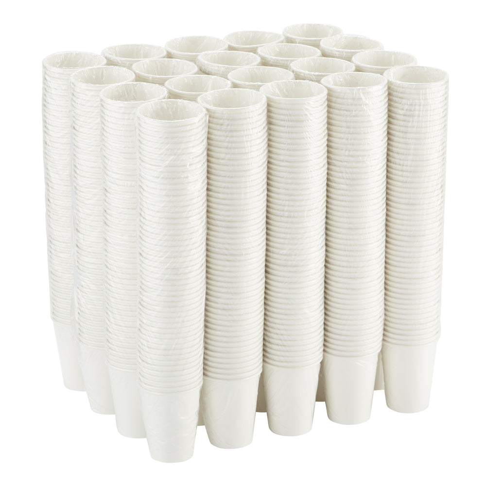 כוסות חמות מנייר DIXIE® 8 OZ מבית GP PRO (ג'ורג'יה פסיפיק), מתאימות למכסים קטנים, לבן, 1,000 כוסות לכל מארז