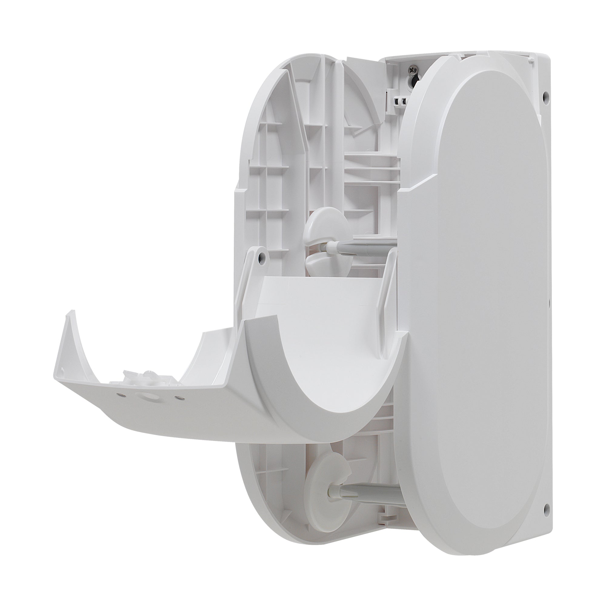 מתקן נייר טואלט בעל קיבולת גבוהה בעל 2 גלילים אנכיים ללא ליבות Compact® מבית GP PRO (ג'ורג'יה פסיפיק), לבן, מתקן אחד