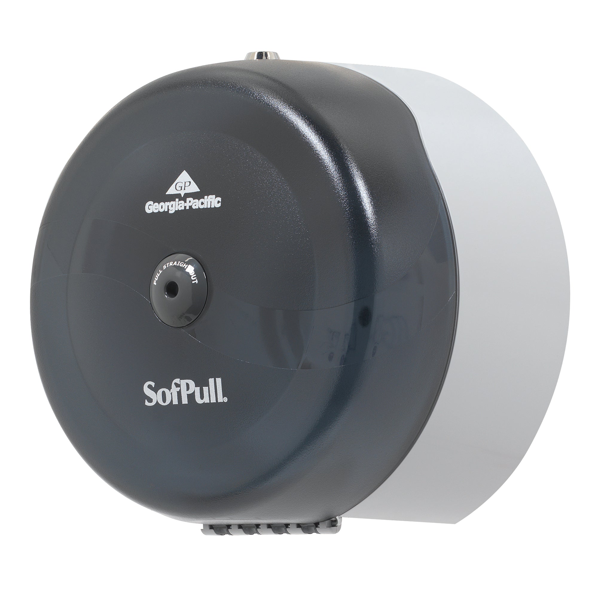 מתקן נייר טואלט בעל קיבולת גבוהה גליל 1 של SOFPULL® CENTERPULL מבית GP PRO (ג'ורג'יה פסיפיק), עשן, מתקן אחד