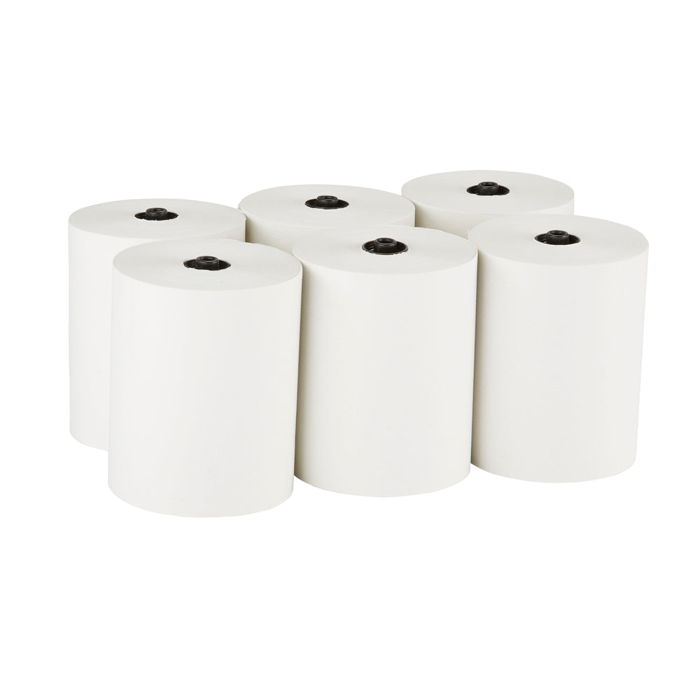 גלילי מגבות נייר ממוחזרים ENMOTION® FLEX מבית GP PRO (ג'ורג'יה פסיפיק), לבן, (6 גלילים של 167.64 מטרים סהכ 1,005.84 מטרים)