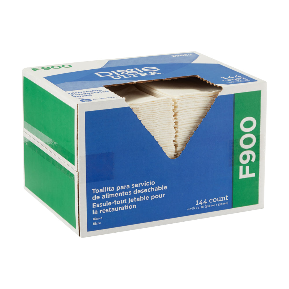 מגבות שירות מזון חד פעמיות DIXIE ULTRA® F900 מאת GP PRO (ג'ורג'יה פסיפיק), לבן, 144 מגבות בקופסה
