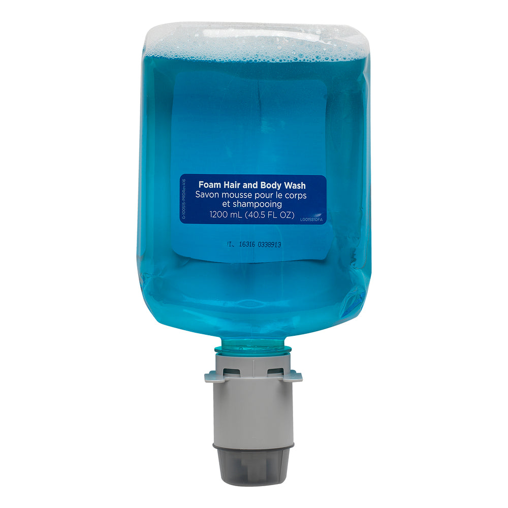 סבון לשטיפת שיער וגוף PACIFIC BLUE ULTRA™ למתקנים ידניים מבית GP PRO, אלוורה מרעננת, (4 בקבוקים של 1200 mL סהכ 4800 mL)