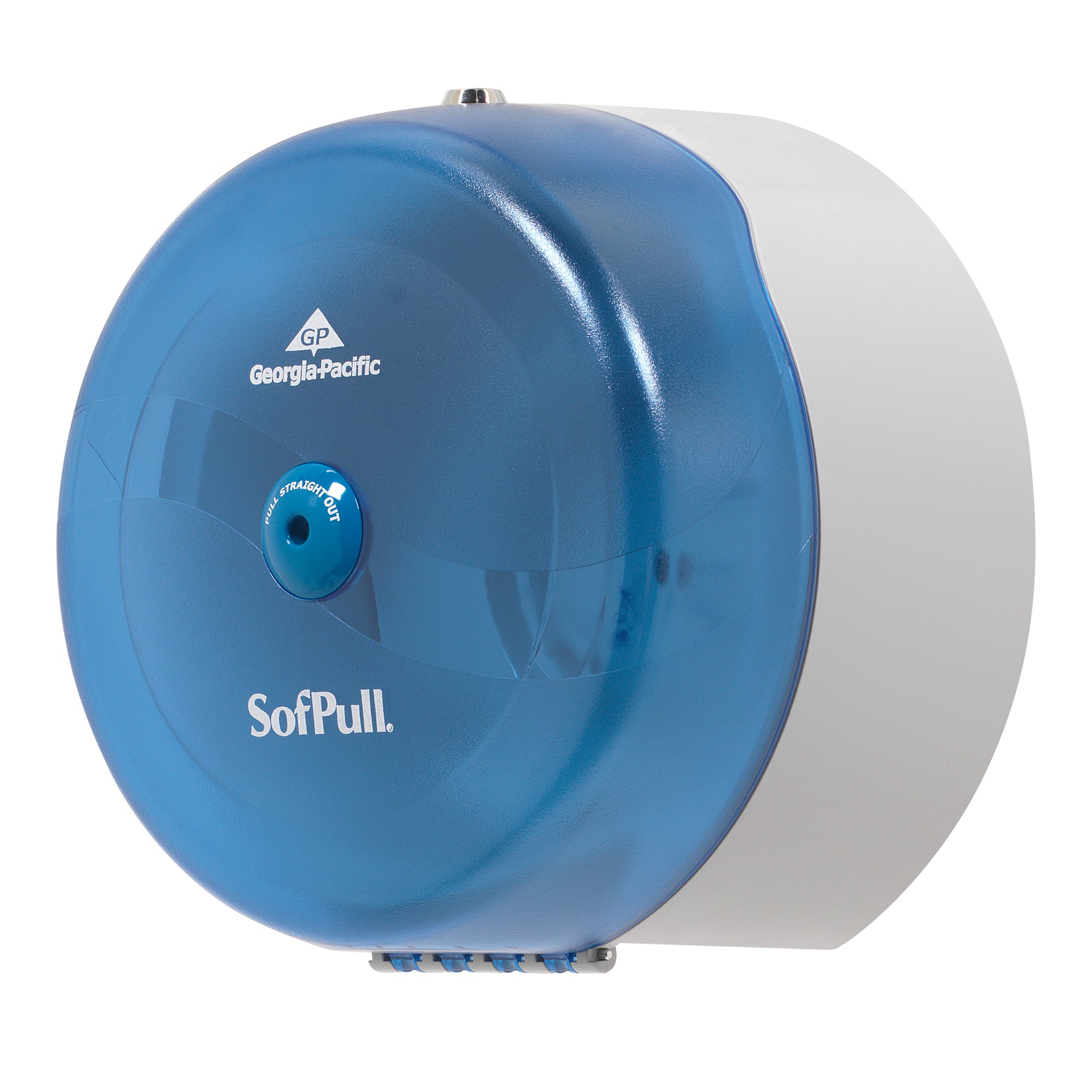 מתקן נייר טואלט בעל קיבולת גבוהה גליל 1 של SOFPULL® CENTERPULL מבית GP PRO (ג'ורג'יה פסיפיק), כחול, מתקן אחד
