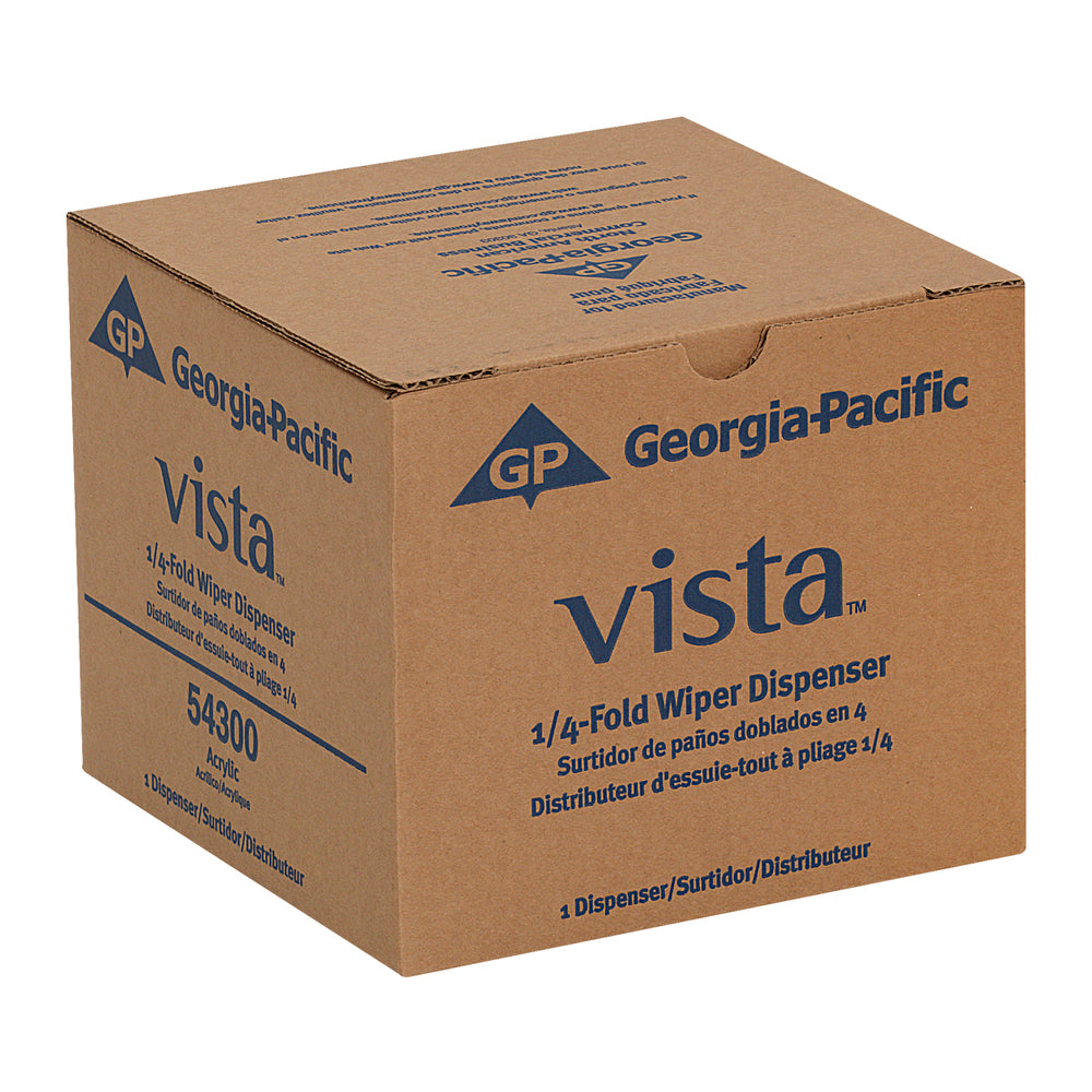 מתקן מגבים וקפל 1/4 של VISTA™ מבית GP PRO (ג'ורג'יה פסיפיק), שקוף, 6 מכשירים לכל מארז
