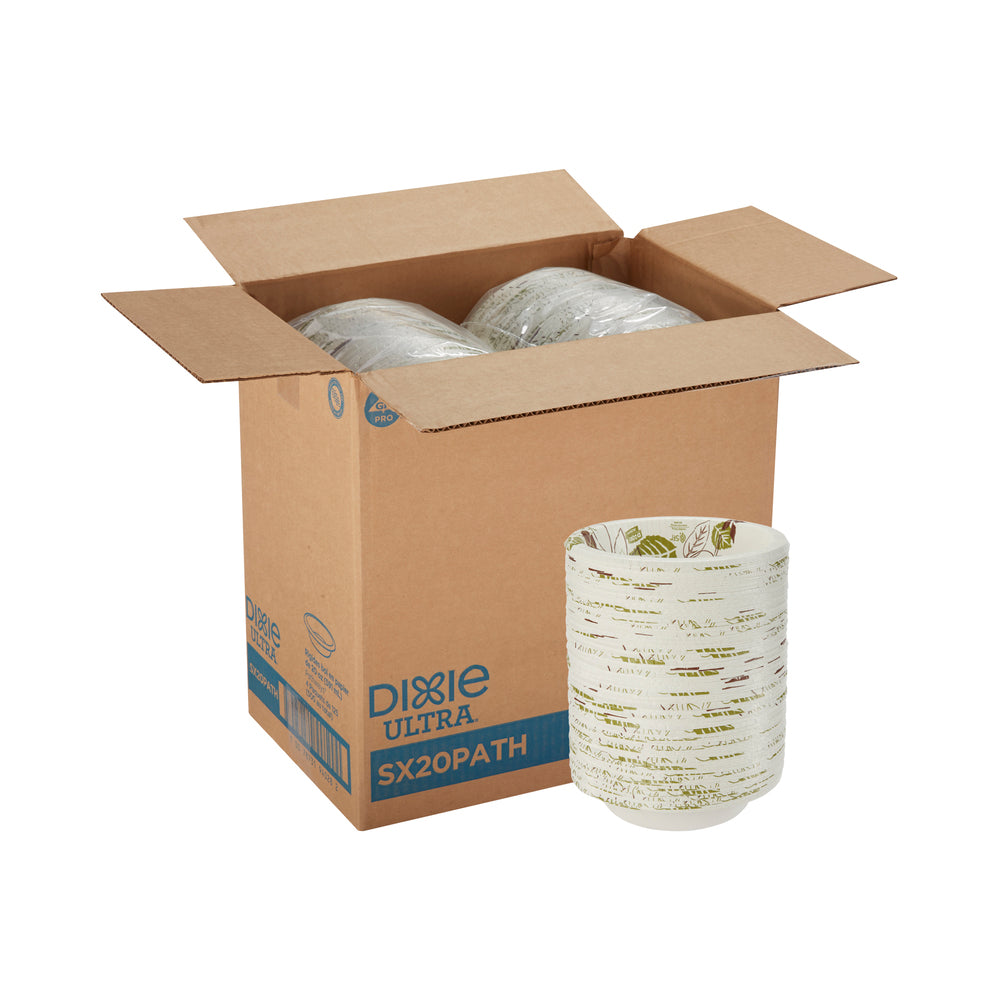 קערות נייר עבות במיוחד DIXIE ULTRA® (20 OZ) מבית GP PRO (ג'ורג'יה פסיפיק), איור עלים®, 500 קערות לכל מארז