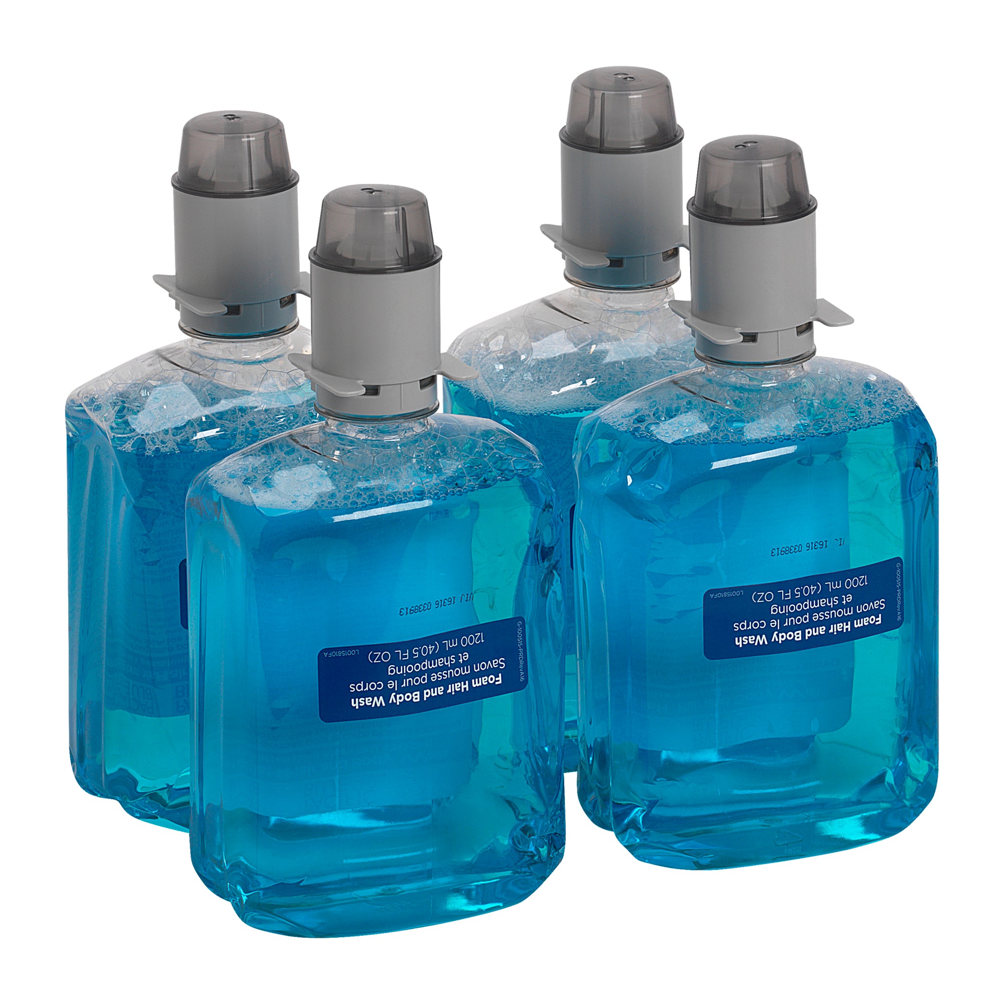 סבון לשטיפת שיער וגוף PACIFIC BLUE ULTRA™ למתקנים ידניים מבית GP PRO, אלוורה מרעננת, (4 בקבוקים של 1,200 mL סהכ 4,800 mL)